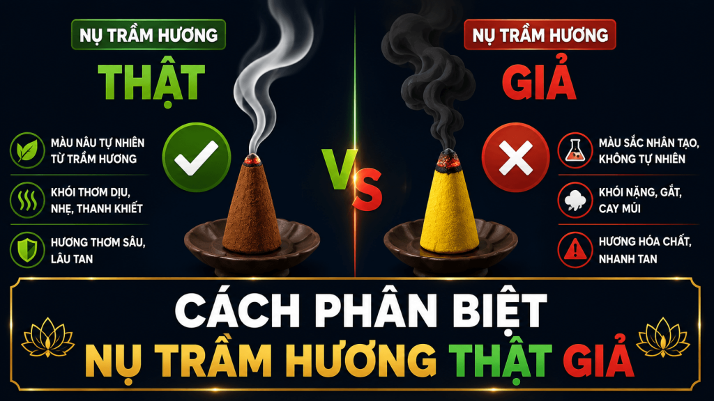Cách phân biệt nụ trầm hương thật giả
